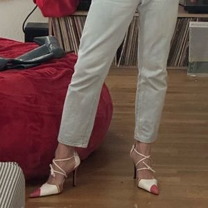 Luichiny Women’s Multicolor Ankle Strap Stiletto Heels, 11 Y2K vintage leather